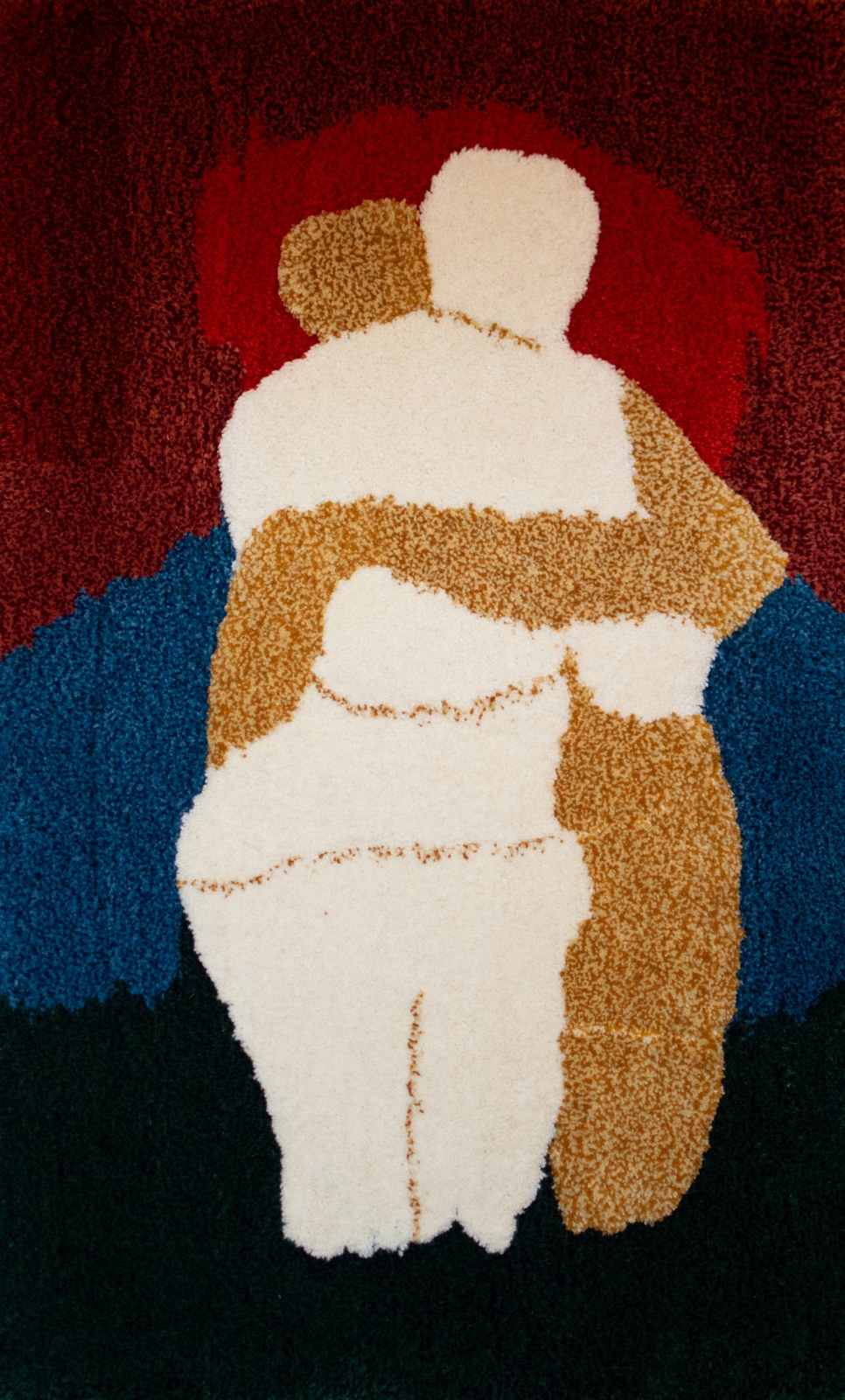 Embrace, tufted textile, by Nikolaos Giannakakis