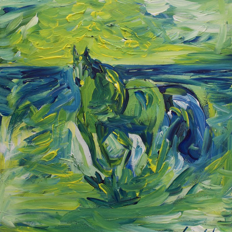 Godly Depth, acrylic on wood, by Nikolaos Giannakakis