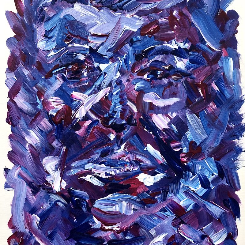 Mood, acrylic on paper, by Nikolaos Giannakakis