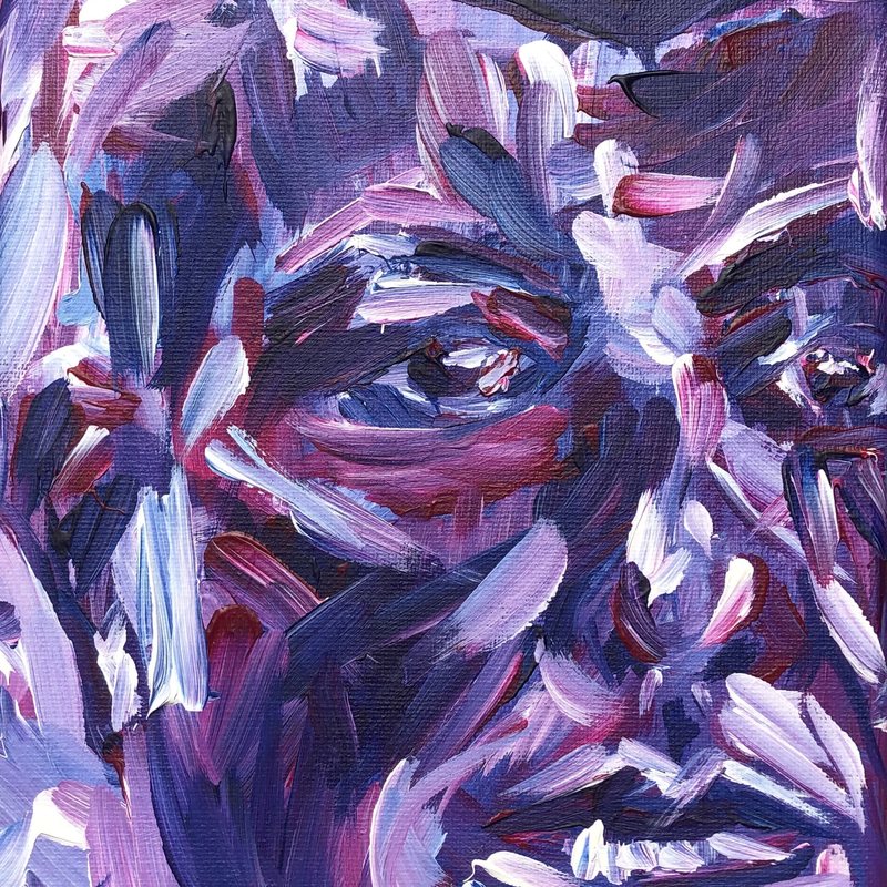 Moody, acrylic on canvas, by Nikolaos Giannakakis