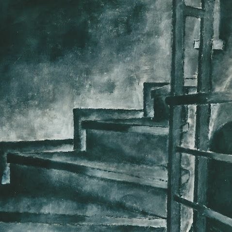 Lonely Ascent, acrylic, by Nikolaos Giannakakis
