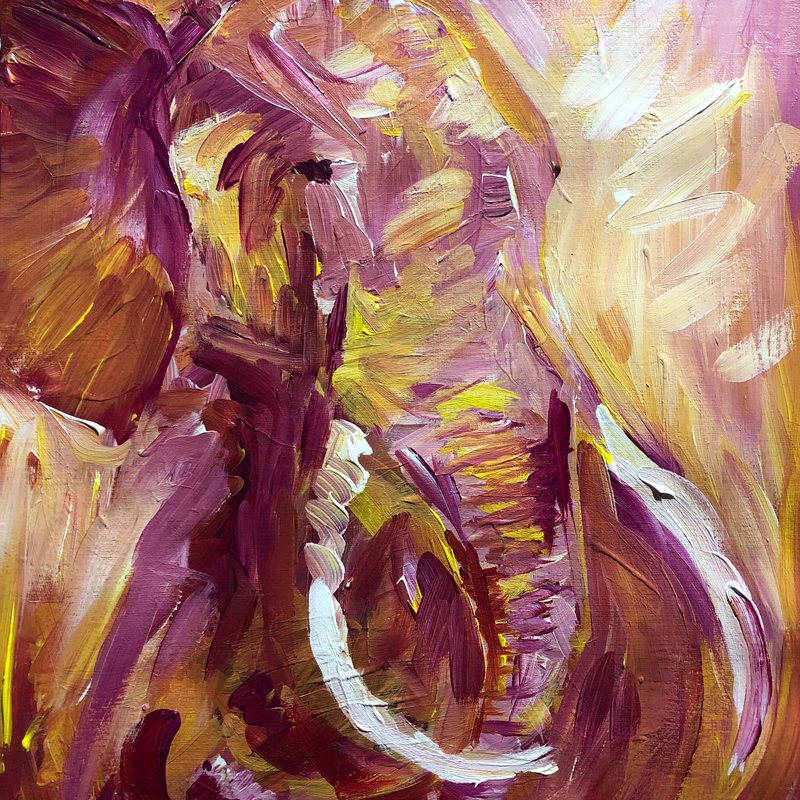 Triumphant, acrylic on paper, by Nikolaos Giannakakis