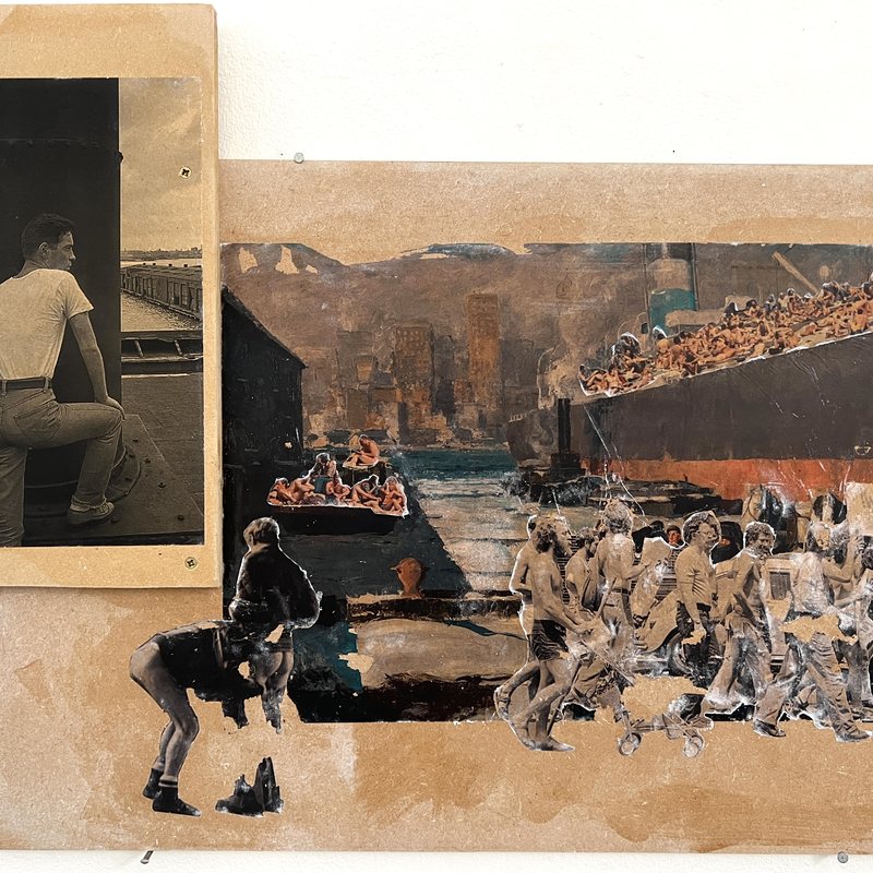 Tugboat, digital on found objects, by Nikolaos Giannakakis